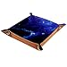 Ciel Étoilé (45) Plateau Cuir Organisateur Plateau Plateau Dés À Plateau De Voiturier Rectangle 16x16cm