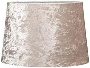 Luxury Home Room Living Décor - Dual Purpose - Crushed Velvet Look Light Shade - Velvet Lampshade - Perfect Lighting (Beige)