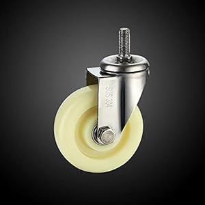 Sdvuahuj 304 Edelstahl Nylon-Rad mit Bremse 2Stk.