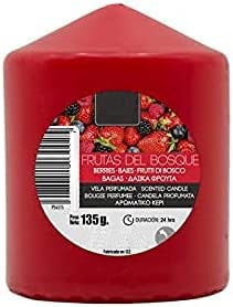 Red Fruits Scented Candles XL 2.76 x 2.24 In (70 x 57 mm), Pack of 12 Units, Aromatic Candles - Image 2