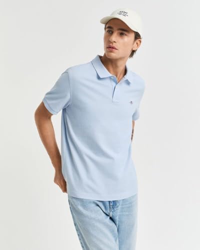 GANT Reg Shield SS Polo piqué pour Homme, Fresh Blue., M