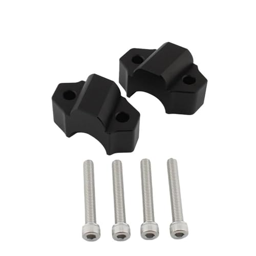 Lenker Riser Klemmen Lenkererhöhung Für Yamaha XJR1300, XT1200z, Niken, MT-09, FZ-09, XSR900, MT-10, FZ-10 – Lenkerklemmadapter(Schwarz)