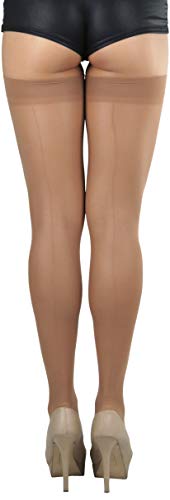 Image of ToBeInStyle Women's Sheer Seamless Nylon Contrasting Backseam Stocking