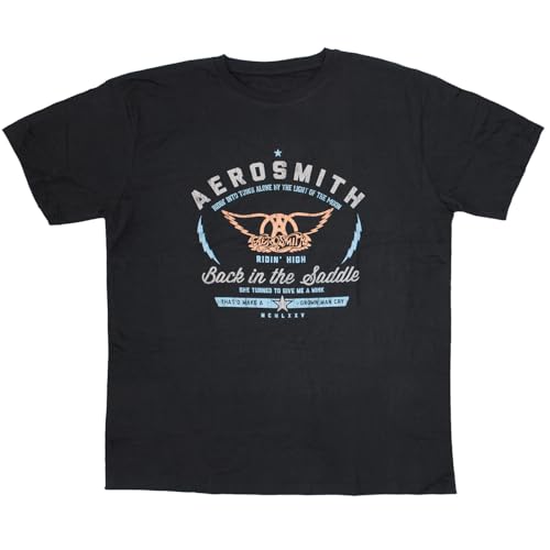 Aerosmith Mens Tshirt -XL- Back In The Saddle Black