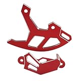 Cnoula11 Powersports Caliper Guards Cover Rear Disc Brake Caliper Guard Red Aluminum For HONDA CR 250/R 2002-2008, For HONDA CRF 250R 2004-2017 1 Pc
