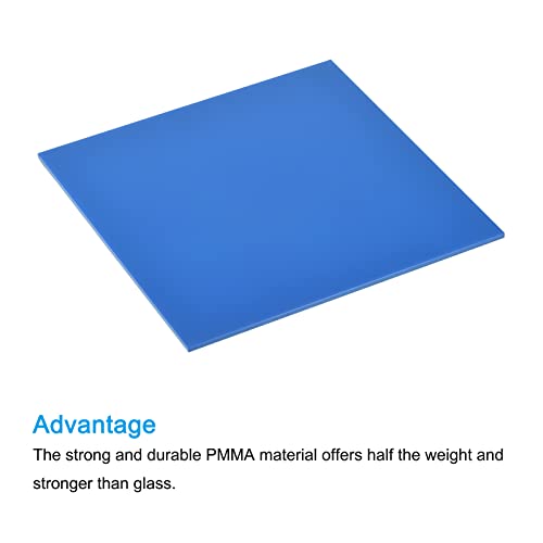 Image of MECCANIXITY PMMA Acrylic Sheets Colored Non Transparent 6 x 6 Inch Light Blue for Glass, DIY, Painting, Art Craft