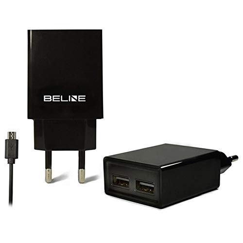 Durable Case with Strap Compatible with Beline Universal Dual-Port Charger & MicroUSB Cable - Black, Multicolour