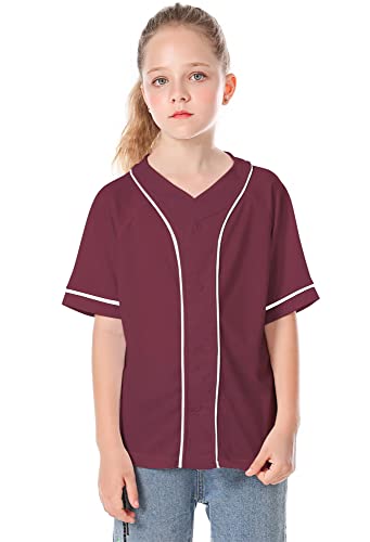 Image of Yuji Itadori Kids Baseball Jersey Button Boys Short Sleeve T-Shirts Hip Hop Fashion Casual Sports Solid Color Shirt