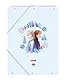Frozen Ice Magic Ordner mit 3 Klappen, ideal für Kinder verschiedener Altersgruppen, bequem und vielseitig, Qualität und Widerstandsfähigkeit, 26 x 36,5 cm, hellblau, M, Casual