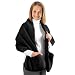 Fleece Wrap Shawl with Pockets, Black