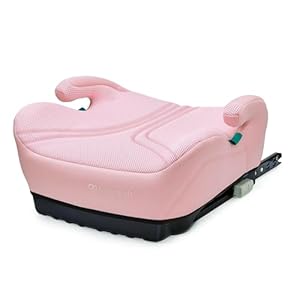 Kinderkraft I-BOOST 2 PRO, Sitz für Kinder von 125-150cm und im Alter von 6-12 Jahren, Isofix-Montage, sehr leicht (2, 6 kg), ergonomische Armlehnen, abziehbarer Bezug, Rosa