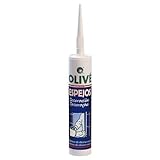 olive silicona 600 f Blanca. Cartucho 300 ml. Olive 286B16 - Silicona Espejos Olive 9064 300Ml