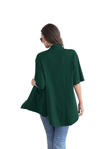 Image of ADANIKI Women 2026 Summer Lightweight Cardigan, Short Sleeve Open Front Casual Trendy Womens Kimono Cover Up with Pocket
