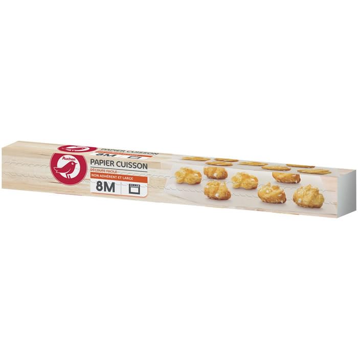 AUCHAN Papier cuisson large 8 m 1 rouleau