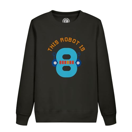 Sweatshirt enfant robot 8 ans en maille douce et résistante pour bouger