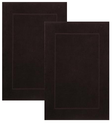 Betz Set di 2 scendibagni misure 50 x 70 cm 100% cotone scendibagno tappeto da bagno Premium qualità 650 g/m² 10 colori sono disponibili Colore marrone scuro