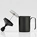 XiangWen Crema per latte manuale, tazza per latte da caffè con filtro a doppio strato in acciaio inossidabile, schiuma palmare da 550 ml