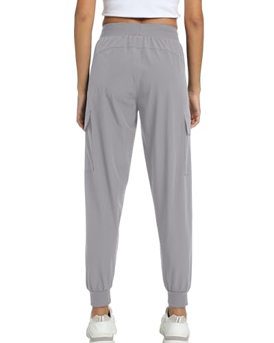 Women's Joggers with Pockets Lightweight - Water Resistant Cargo Athletic Pants for Hiking Running Camping Travel4