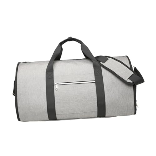 Yiju Garment Duffel Bag Business Travel Bag Suit Bag Travel Garment Bag for Holiday Outdoor, Light Gray