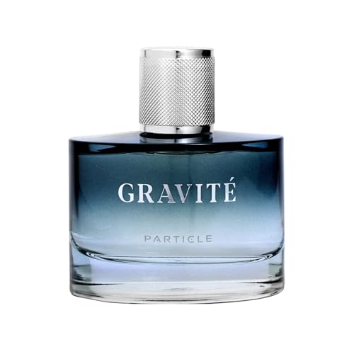 Particle Gravité Cologne Spray for Men, Long Lasting Fresh Scent, Men's Perfume Woody Citrus Fragrance, Notes of Pepper, Rosemary, Grapefruit, Cedar, Cashmere & Musk, 3.38 FL OZ Bottle