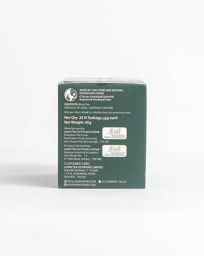 Image of Makaibari Green Valley Apoorva Finest Darjeeling Roasted Black 25 Tea Bags | Darjeeling Single Estate