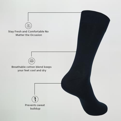 Image of BALENZIA Women Dress Socks |Pack of 4| Trouser Sock Stretchy |Casual Wear|Everyday Comfort In Solid Colors
