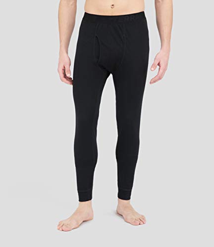 Terramar Sports Men's 2-Layer Authentic Thermal Pants 2.0, Black, L