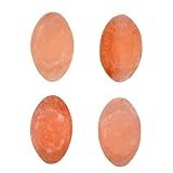 AROMASENSES - 4 Piedras de Masaje de Sal del Himalaya con Forma Ovalada - 100% Natural - Hechas a Mano (Ovalada)