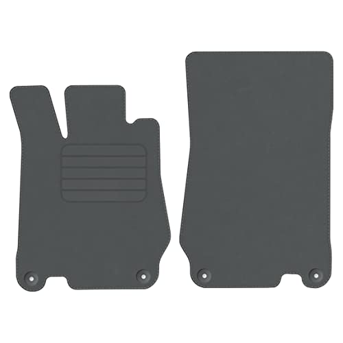 Velourmattenset für Mercedes SL R230 Bj. 2001 – 2011 STD GRAU runde Befestigungen Mit...