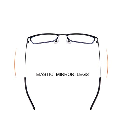 Qecepei Blue Light Blocking Glasses For Mens,Metal Frame,Computer Reading Eyewear,Silver #TOP4