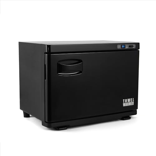 NOVAL 23L Professional Hot Towel Warmer - 98°C High Temp, 4 Magnetic Locks, 2-Tier Stainless Steel with Drainage for Spa/Salon/Barbershop