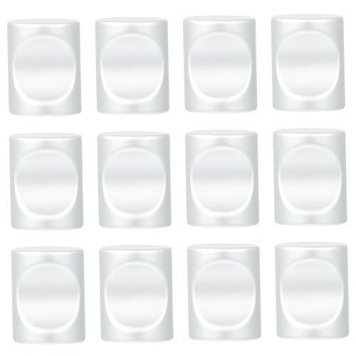 DECOMELODY 12 Piezas Manijas de Puerta Redondas Modernas Tiradores para Cajón y Armario con Agujero Único Estilo Sencillo y Resistente Acabado Mate para Cocina y Muebles