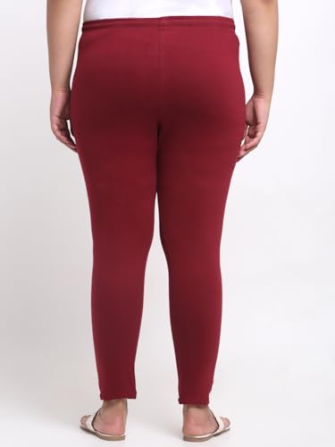 Image of Soft Cotton Ankle Lenght Solid Regular and Plus 35 Colours Leggings for Womens and Girls (Sizes :- M to 6XL)