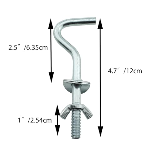 TAODAN 2PCS Heavy Duty Replacement Hook Hammock Accessory Metal Hook Galvanised Iron Hammock Hook Suitable for Indoor and Outdoor Hammocks - Thumbnail 6