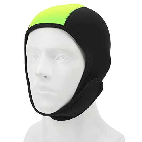 NDNCZDHC Wetsuit Hood Thermal Swim Surf Diving Hood Sun UV Protection Quick Drying for Men Women(Green)