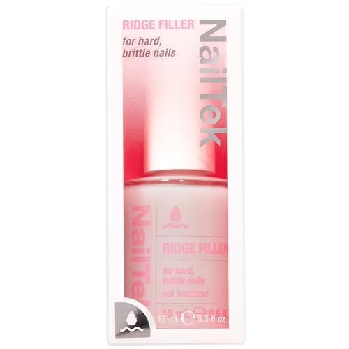 nail tek ridge filler formula 3  clear ridge filler for nails base coat nail strengthener polish for hard amp brittle nails 05 fl oz