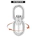 QWORK 304 Stainless Steel Punching Bag Hanger Set, 2 Pcs, Supports Up to 551lbs with 360° Swivel Hook, Indoor & Outdoor Versatility, High Stability & Corrosion Resistance