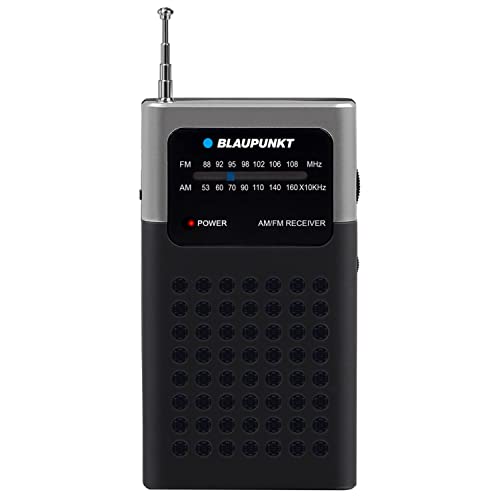 Blaupunkt PR4BK Radio de poche AM/FM portable Antenne télescopique Format de poche Haut-parleur intégré 1,5" Fonctionne avec piles