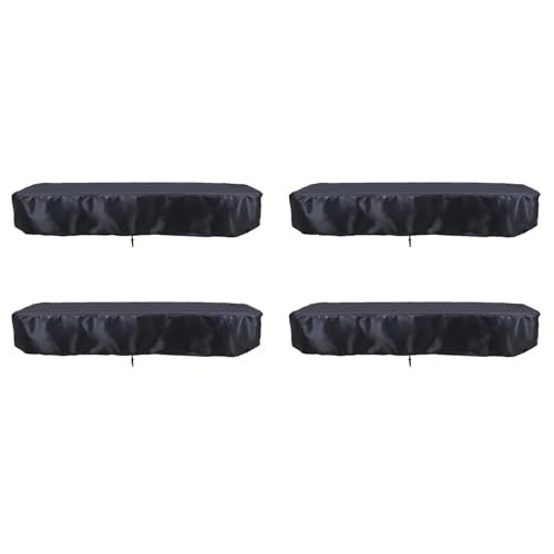Cubierta de mesa de billar de 8 pies impermeable con cordón ajustable, pack de 4 unidades, negro