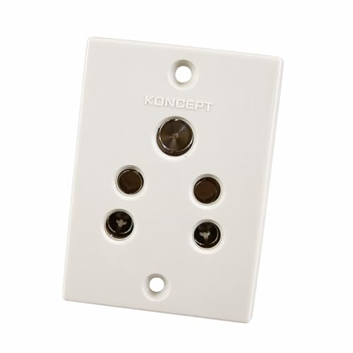 Image of 5-Pin Universal Socket Pack of 4 | Heavy Duty Electrical Wall Socket | Shock Resistant Modular Plug Point | Durable ABS Body | Suitable for Home, Office & Extension Boards