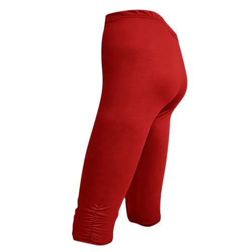 Moonker Girls Skinny Straight Pants Casual Elastic High Waisted Stretchy Solid Color Trendy 3/4 Tights Girls2