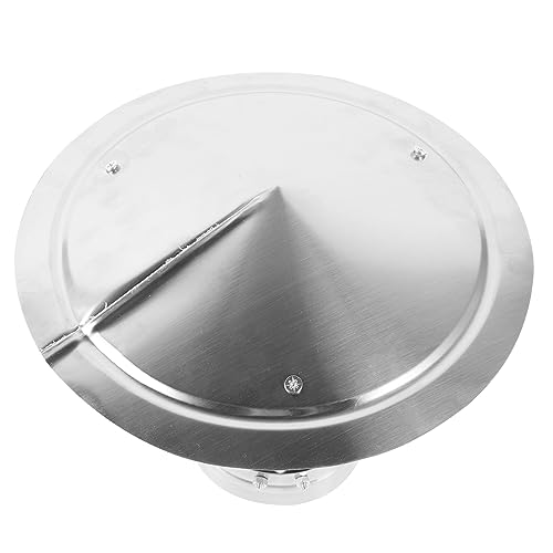 Cabilock Stainless Steel Chimney Cap and Rainproof Cover for Outdoor Roof Vent, Suitable for 10cm Diameter Pipes, Waterproof Chimney Rain Cover Sturdy Corrosion-resistant Material