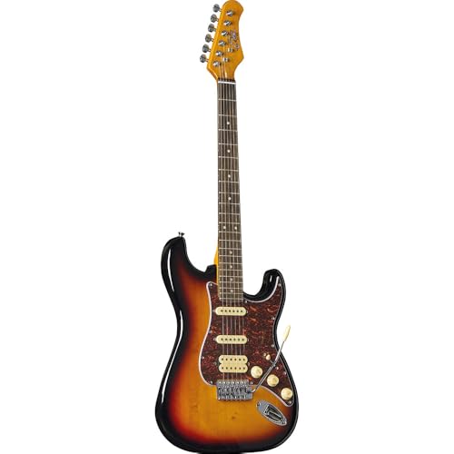 EKO GUITARS – Guitare Électrique ST‑350, Corps en Peuplier, Manche en Érable, Touche en Laurier, Micros HSS, Chevalet Tremolo, Design Strat Vintage,...