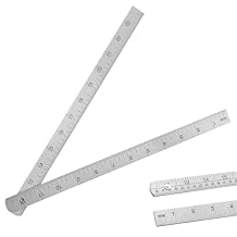 Tellegloww 1 Pcs Steel Ruler 3/4 in x 2 ft Folding-Rule Measuring Tool for Machinist Tinner Circumference Measurement Metalworking Industrial Drawing Engineering