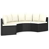 Crea un área de descanso relajante con este juego de muebles de jardín de ratán sintético.