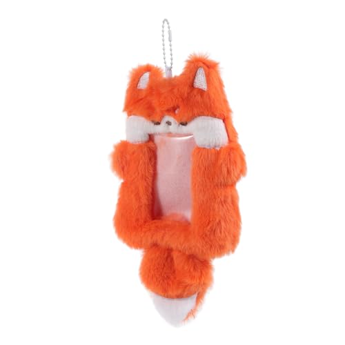 FUNOMOCYA Cute Keychain Plush Holder Animal Id Card Case Soft Fabric Photo Holder Photo Keychain for Backpack Stylish Accessory