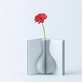 Vase en forme de livre enchanteur : découvrez les trois beaux vases dans « Flowery Tale », un élégant vase en papier du designer japonais Hideaki Miyauchi. Ce vase décoratif crée l'illusion que les fleurs ont germé comme par magie de la colonne vertébrale du livre, comme une scène enchantée d'un conte de fées.