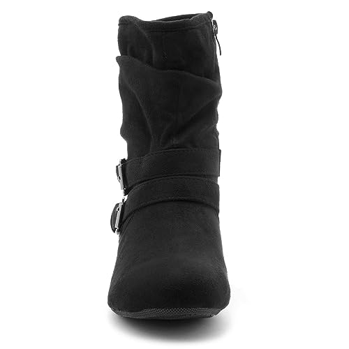 Herstyle Lindell Womens Ankle Booties Fashion Slouch Mid-Calf Flat Boots2