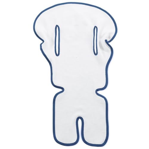 Italbaby, copriseggiolone Universale, Bianco con Bordatura Avio, in Puro Cotone.