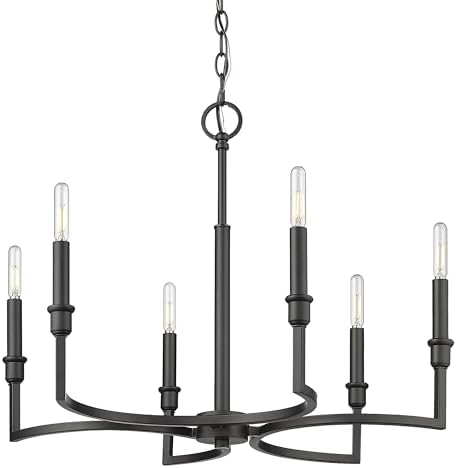 Ellyn 6 Light Chandelier Matte Black